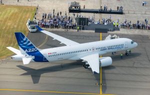 Delta Airlines First American Airlines unveils new Flying Beauty Airbus A220 Aircraft 